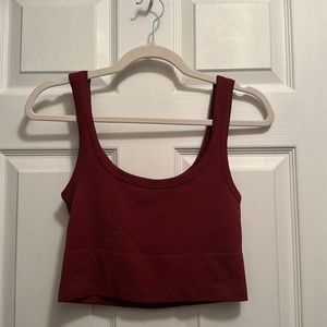 Maroon crop tank top - NWOT